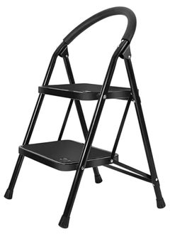 Cady One Portable folding 2 step ladder with extra wide anti-slip heavy duty steel pedal with hand grip  - Image 1
