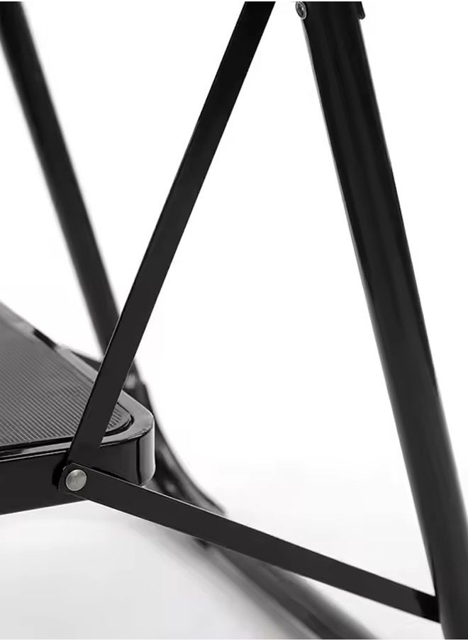 Cady One - Portable folding 2 step ladder with extra wide anti-slip heavy duty steel pedal with hand grip - Image 1