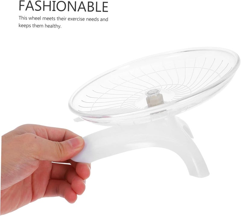 Hamster Running Wheel Toy No Noise Versatile for Dwarf Hamsters Guinea Pigs Gerbils Chinchillas Sturdy Saucer Exercise Wheel - Image 3