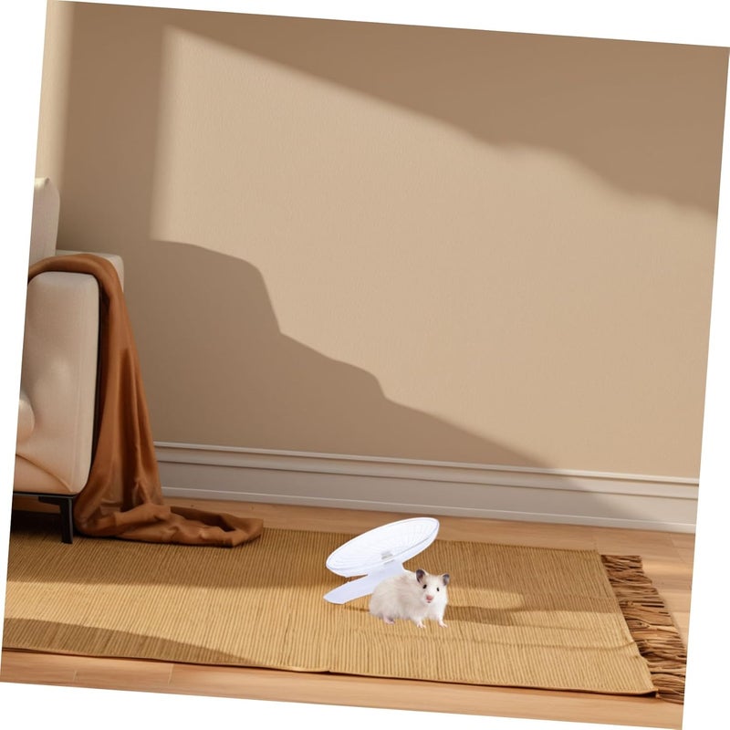 Hamster Running Wheel Toy No Noise Versatile for Dwarf Hamsters Guinea Pigs Gerbils Chinchillas Sturdy Saucer Exercise Wheel - Image 4