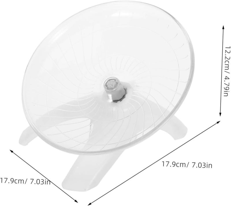 Hamster Running Wheel Toy No Noise Versatile for Dwarf Hamsters Guinea Pigs Gerbils Chinchillas Sturdy Saucer Exercise Wheel - Image 2