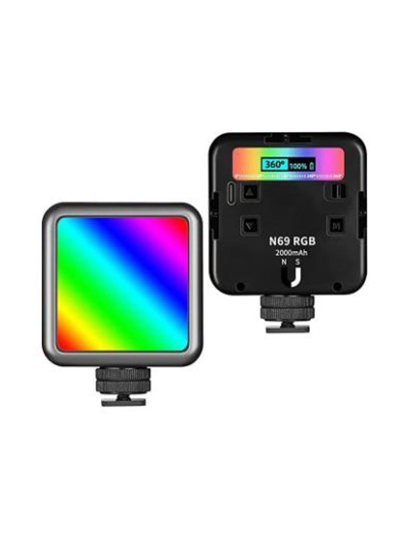Generic RGB Video Lights LED Camera Light 360° Full Color Portable Photography Lighting with 3 Cold Shoe 2000mAh Rechargeable CRI 95+ 2500-9000K  - Image 1