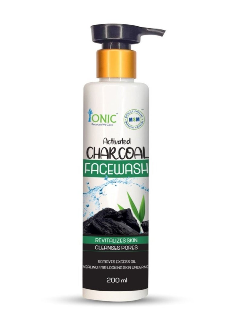 Ionic MSM Ionic MSM - Activated Charcoal Face Wash 200 ML  - Image 1