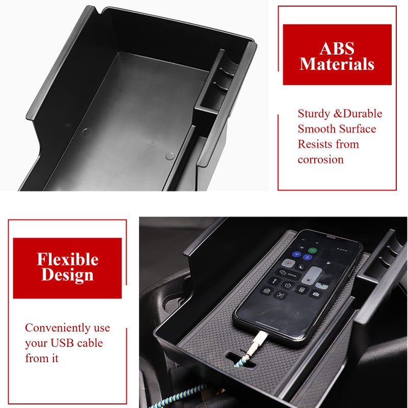 TTCR-II for Chevy Malibu Console Organizer Tray 2016-2025, Center Console Organizer for Chevy Malibu 2016 2017 2018 2019 2020 2021 2022 2023 2024 2025 - Image 5