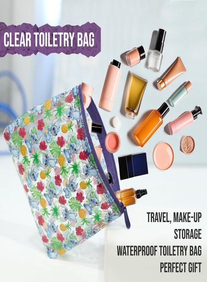 Disney Stitch Travel Bag and Bottle Set Official License, Clear Toiletry Bag with Three 3 oz Squeeze Bottles, Travel - Image 3