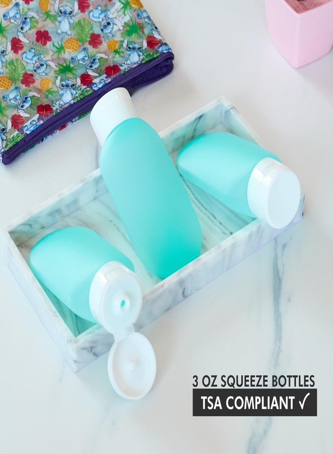 Disney Stitch Travel Bag and Bottle Set Official License, Clear Toiletry Bag with Three 3 oz Squeeze Bottles, Travel - Image 4