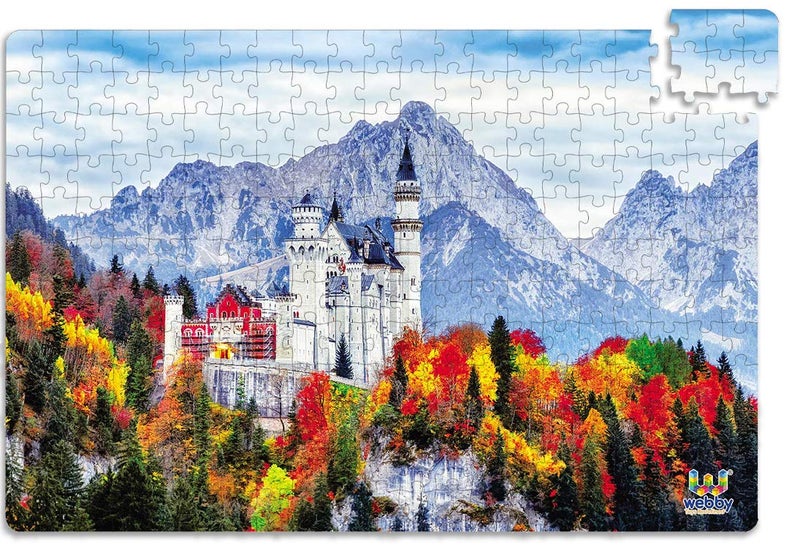 Webby Neuschwanstein Medieval Castle Jigsaw Puzzle for Kid, 252 Pieces - Image 2