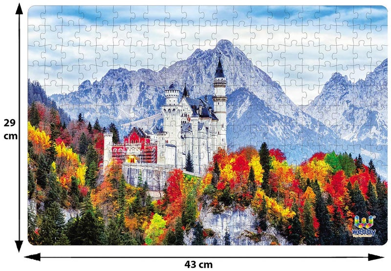 Webby Neuschwanstein Medieval Castle Jigsaw Puzzle for Kid, 252 Pieces - Image 3