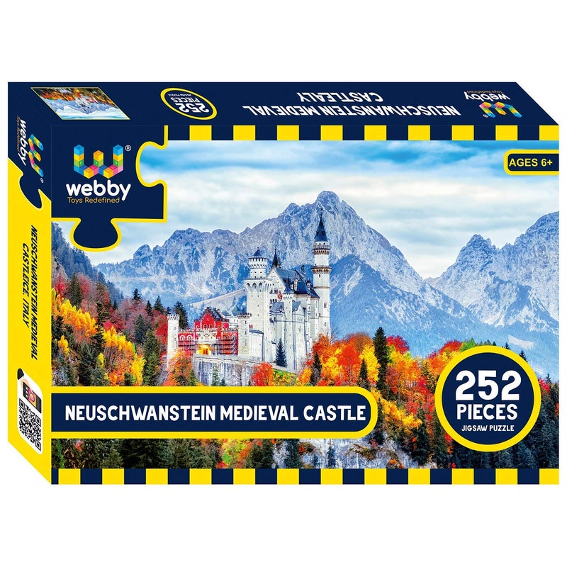 Webby Neuschwanstein Medieval Castle Jigsaw Puzzle for Kid, 252 Pieces - Image 1