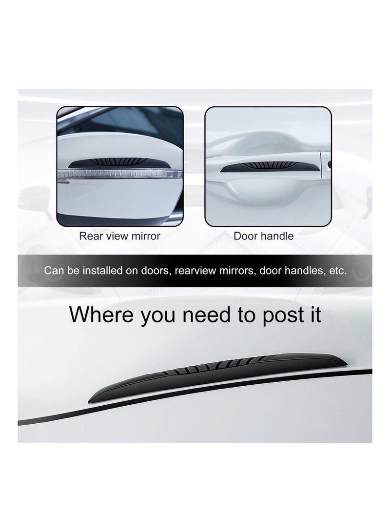 SYOSI Car Crash Strip, 6 PCS Door Anti-Collision, High Glossy Slim Door Edge Guards Bumper Protector, Universal PVC Scratch Strip,  Luminous Door Decoration, Door Anti-Collision Strip for Door Handle - Image 4