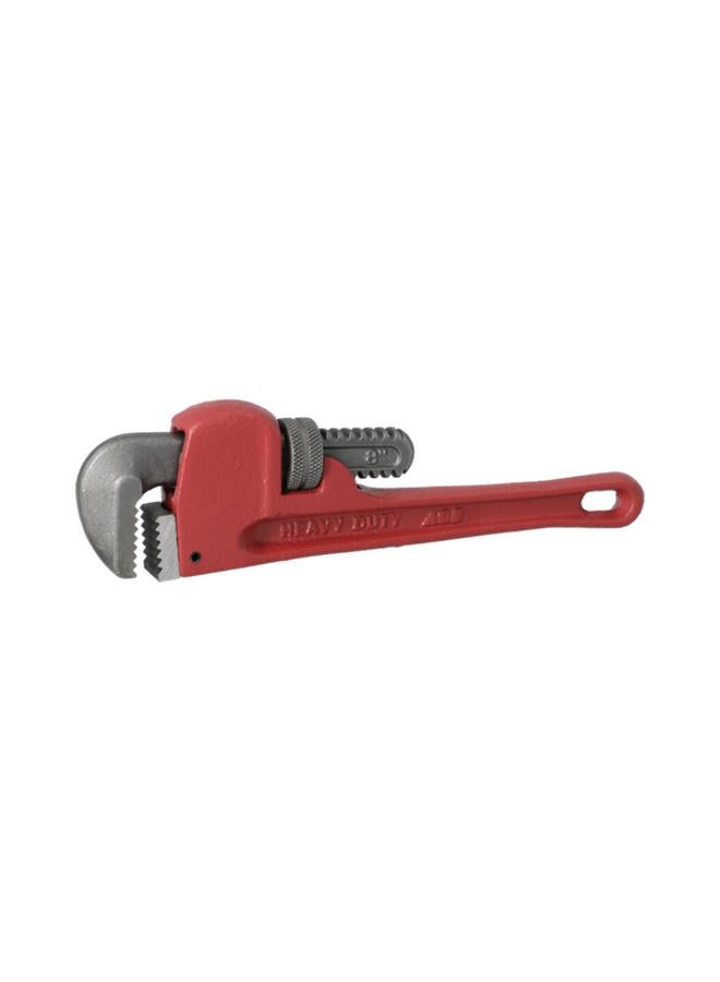 ACE Ergonomic Handle Adjustable Pipe Wrench Red and Grey 8inch J0202-8  - Image 2