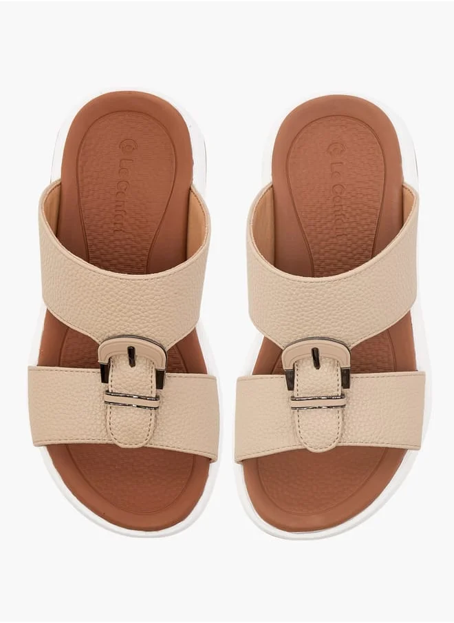 لو كونفورت Boys Textured Slip-On Arabic Sandal