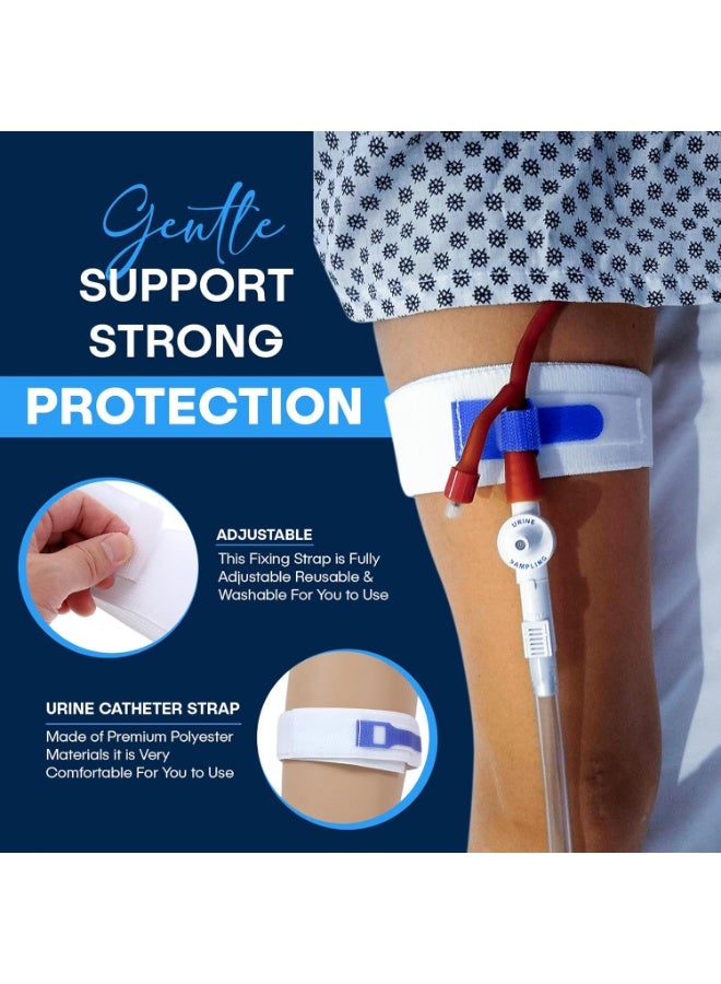 3 Pack Foley Catheter Leg Strap, with silicone to reduce slipping, Urinary Catheter Holder 23" long x 2" wide - Image 2