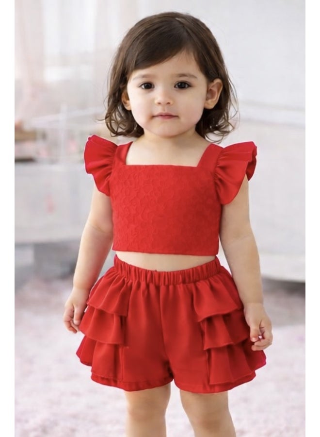 Bold Chic Luna Layers Set for Girls in Pop Cherry - Image 4