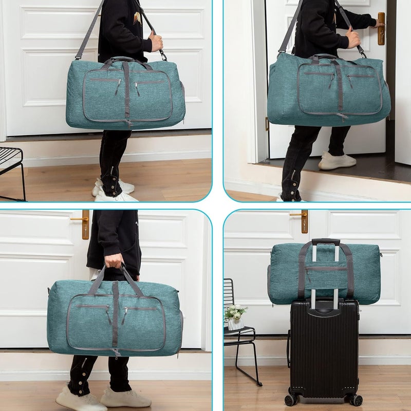 Vomgomfom Travel Duffle Bag for Men, 65L Foldable Travel Duffel Bag with Shoes Compartment Overnight Bag for Men Women Waterproof & Tear Resistant - Image 5