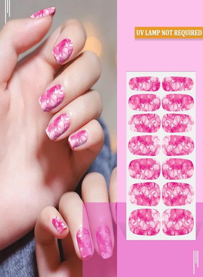 SILPECWEE 16 Sheets Nail Stickers Full Nail Wraps for Women Mermaid Color Marble Nail Polish Strips Gel Strips Self Adhesive Press on Fingernail Sticker Nails for Girls with File - Image 2