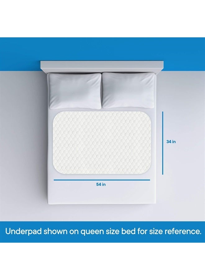 RMS Ultra Soft 4-Layer Washable and Reusable Incontinence Bed Pad - Waterproof Bed Pads, 34"X54"  - Image 3
