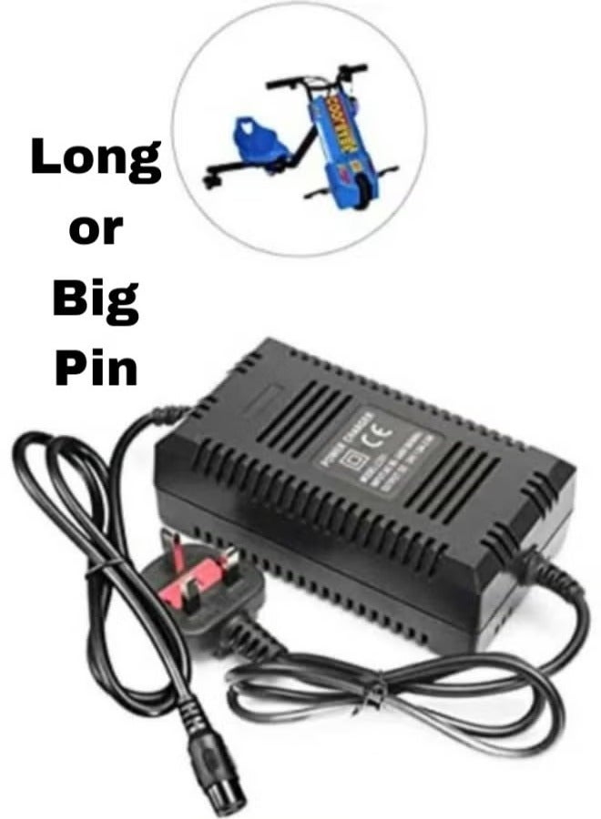 ELTRAZONE Power Charger for Electric Scooter 24V Three Port Inline Female Connector, Power Supply Adapter for Electric Scooters, Reliable and Efficient Charging Solution. - Image 1