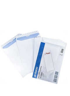 Maxi MAXI WHITE ENVELOPES 100GSM 12" X 10" PEEL & SEAL IN A PACK OF 50 PCS 
