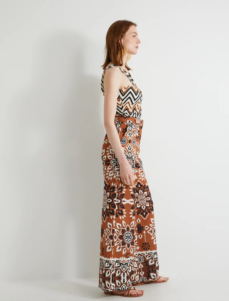 كوتون Koton | Patterned Wide Leg Trousers