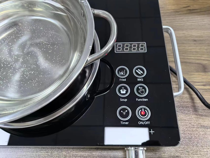 ديروفان صفيحة طهي سيراميكية بالأشعة تحت الحمراء من ديروفان - موقد طهي رقمي محمول بموقد واحد مع تحكم في درجة الحرارة بتقنية LED ومؤقت - Image 5