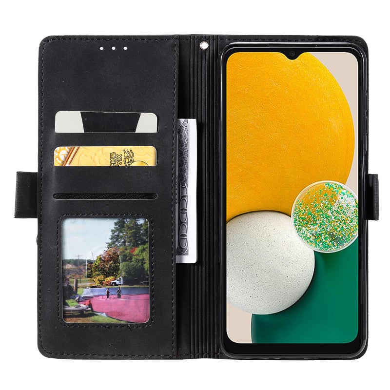 HuHa Case Cover For Samsung Galaxy A17 5G Retro Splicing Horizontal Flip Leather Phone Case(Black) - Image 4
