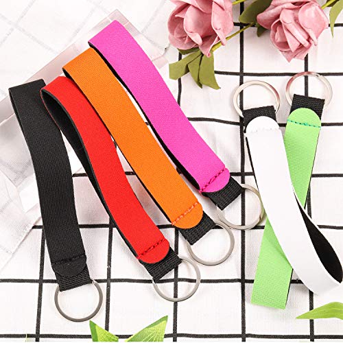 Yaomiao 20 Pieces Neoprene Wristlet Strap Keychain Lanyard Hand Keychain Wrist Phone Lanyards Bulk for Women - Image 4