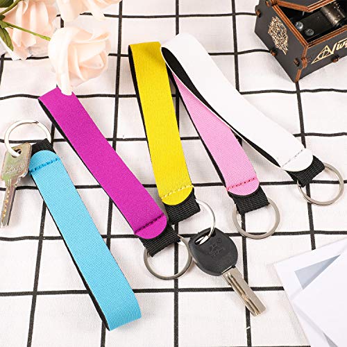Yaomiao 20 Pieces Neoprene Wristlet Strap Keychain Lanyard Hand Keychain Wrist Phone Lanyards Bulk for Women - Image 5