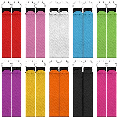 Yaomiao 20 Pieces Neoprene Wristlet Strap Keychain Lanyard Hand Keychain Wrist Phone Lanyards Bulk for Women - Image 1