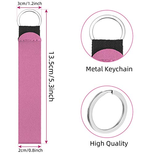 Yaomiao 20 Pieces Neoprene Wristlet Strap Keychain Lanyard Hand Keychain Wrist Phone Lanyards Bulk for Women - Image 2