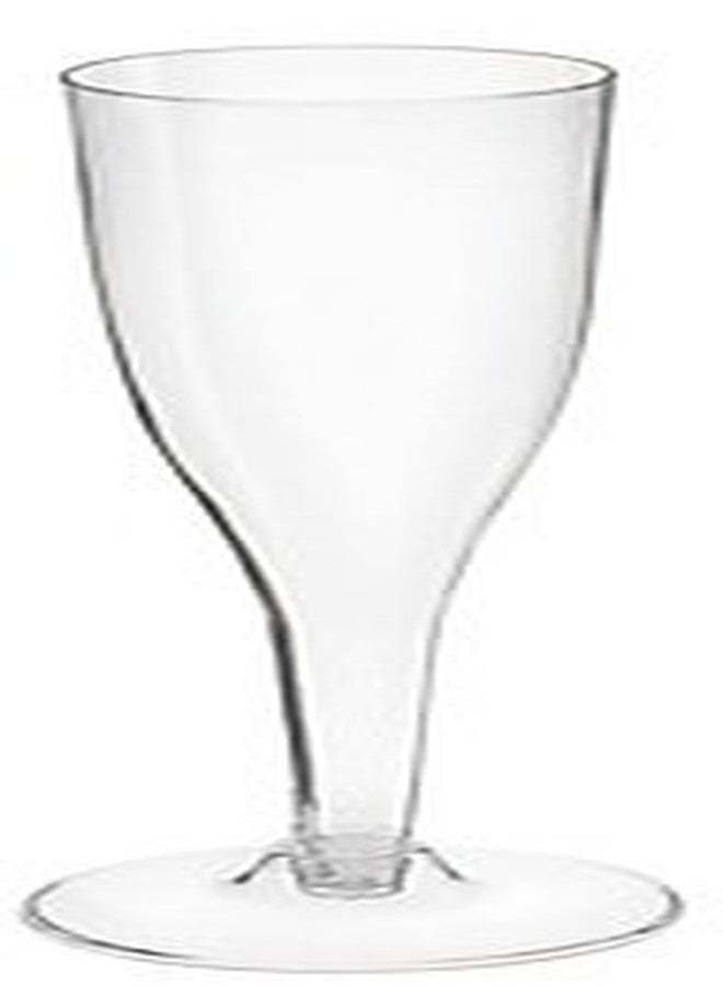 Oojami أوجامي 100 كأس شامبانيا بلاستيكية كلاسيكية قابلة للتصرف للحفلات أكواب بلاستيكية لحفلات الزفاف نخب الكوكتيل عبوة حفلات بالجملة (شفافة) - Image 2