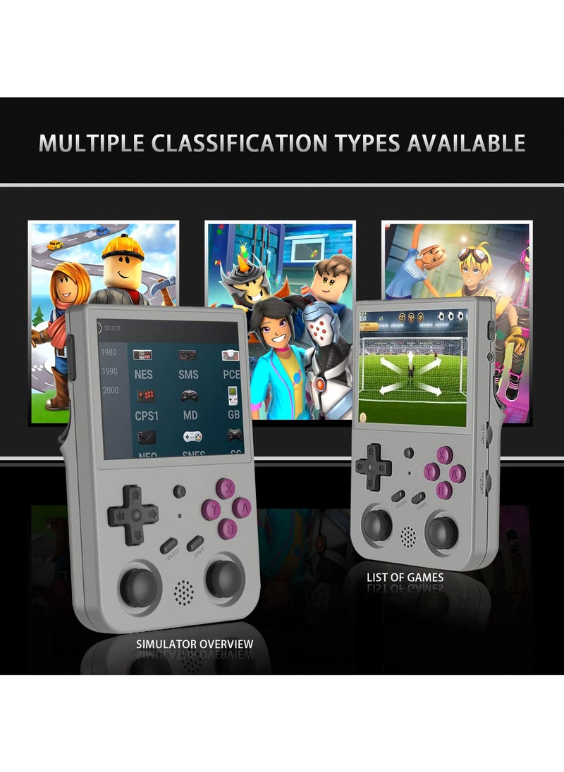ANBERNIC  RG353V Retro Handheld Game with Dual OS Android 11 and Linux, RG353V with 64G TF Card Pre-Installed 4452 Games Supports 5G WiFi 4.2 Bluetooth (Grey)  - Image 3
