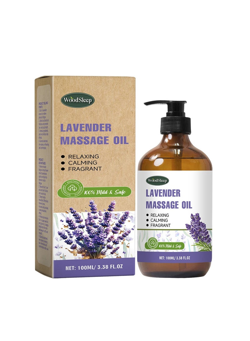 وودسليب زيوت تدليك بزيت اللافندر للعلاج بالتدليك، زيوت تدليك للمواعيد الليلية، زيت تدليك لالام العضلات، زيت جوا شا للاسترخاء والجسم، زيت اللافندر الطبيعي لشعر البشرة، زيت شعر عطري للنساء والرجال - Image 1