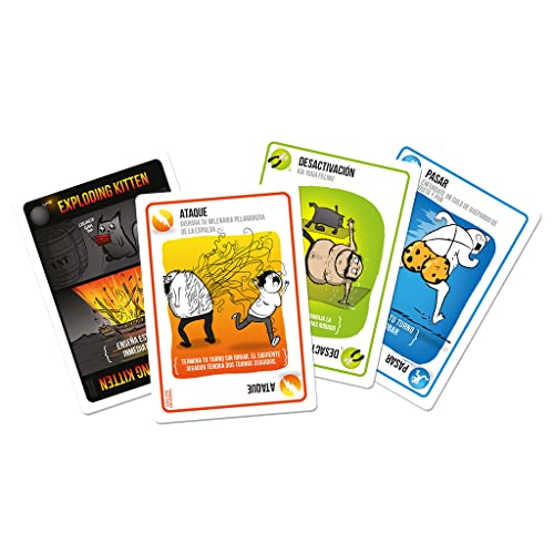 Exploding Kittens Edicion Original Spanish Version - 2-5 Jugadores - Edades 7+ - Juego de 15 Minutos - Juego de Cartas de Alto Riesgo - Juego de Fiesta, Noche de Juegos Familiar, para Niños y Adultos - Image 2