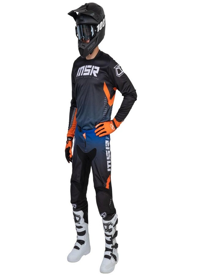 MSR Axxis Proto Dirt Bike, Motocross Jersey Medium Blue/Orange - Image 2