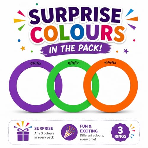 Fitfix Juggling Rings, Magician Juggling Rings, Sports Rings for Kids, Boys and Girls, Set of 3 Small Size Diameter 24 cm / 9 inches Made for India Circus,assorted - Image 4