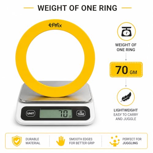 Fitfix Juggling Rings, Magician Juggling Rings, Sports Rings for Kids, Boys and Girls, Set of 3 Small Size Diameter 24 cm / 9 inches Made for India Circus,assorted - Image 5