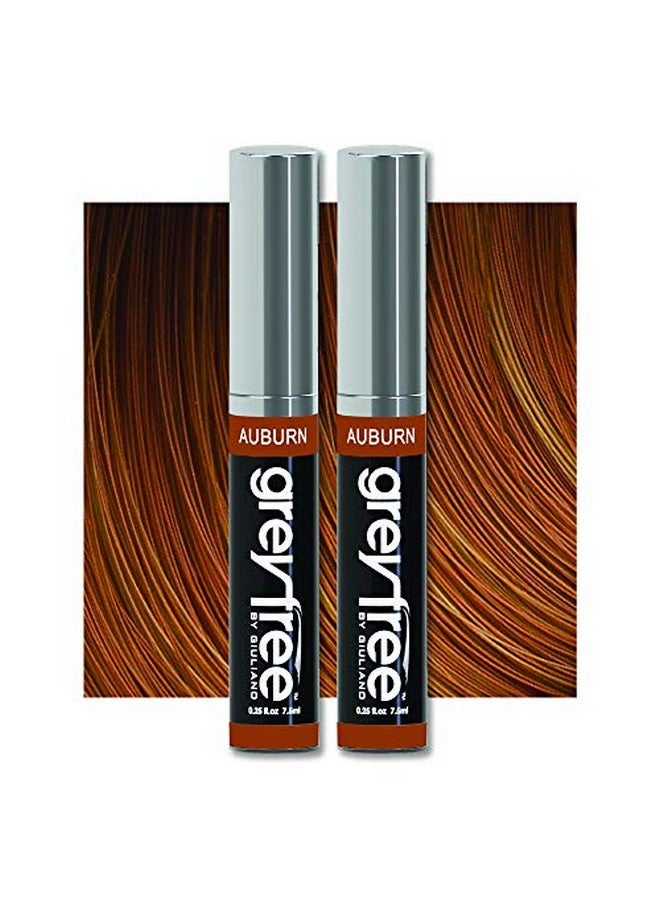 Greyfree Root touch up, temporary hair color to cover gray hairlines, eyebrows, Mustache & Beards Greyfree 2 PACK (AUBURN) - Image 1