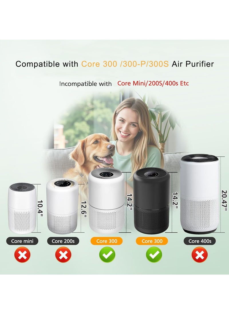 Neox - 2 Pack Replacement Filter Compatible with  Core 300 and Core 300S Air Purifier, 3-in-1 H13 True HEPA Filter and Activated Carbon - Compared to Part # Core 300-RF, - Image 1