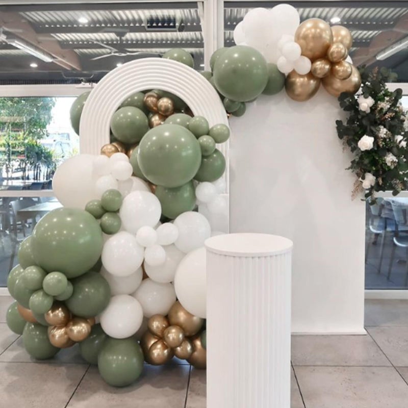 Awenztech 110pcs Sage Green Balloons, 18 12 10 5 inch Sage Green Balloons Different Sizes Balloon Arch Kit for Wedding Engagement Bridal Shower Baby Shower Birthday Party Decorations - Image 5