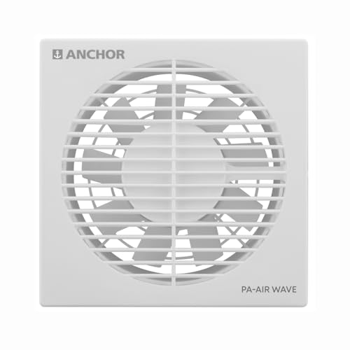 Anchor by Panasonic Air Wave 150mm Exhaust Fan, Pipe Series Exhaust Fan for Kitchen, Bathroom, Cutout Size 152mm Dia., White - Image 1