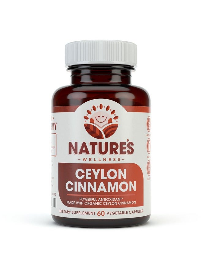 Natures Wellness Organic Ceylon Cinnamon 1200 Mg  Powerful Antioxidant  Maintains Joint Health And Mobility  Nongmo  60 Veg Capsules  - Image 2