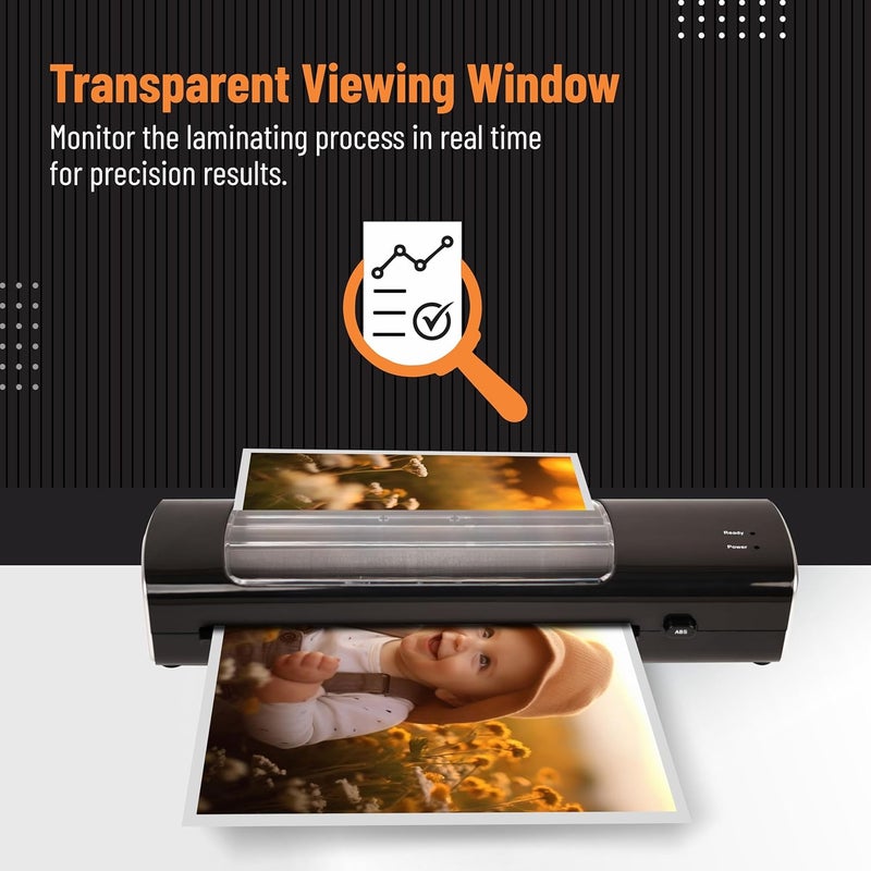 VMS آلة laminating LM Skylam A4 – laminating ساخن، تسخين سريع 3-5 دقائق، نافذة شفافة، زر تحرير العطل، مثالية للصور، بطاقات الهوية، الوثائق والشهادات - Image 2