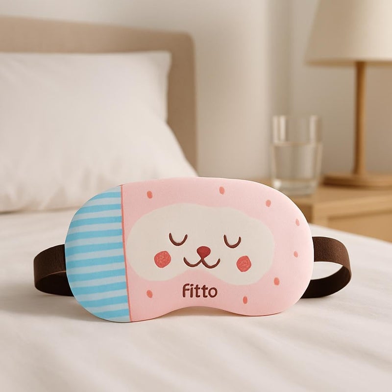FITTO قناع النوم فيتو الليلي - قناع نوم ناعم وقابل للتنفس باللون الوردي - Image 2