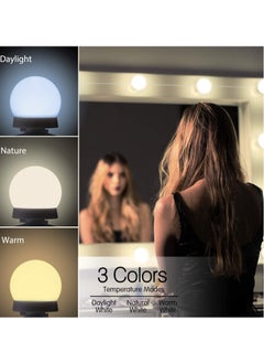 Generic LED Vanity Mirror Lights Hollywood Style Makeup Mirror Bulbs 10 LED Bulbs Kit with Touch Dimmer Lighting Fixture Strip and Power Supply Adapter for Makeup Dressing Table  - Image 5