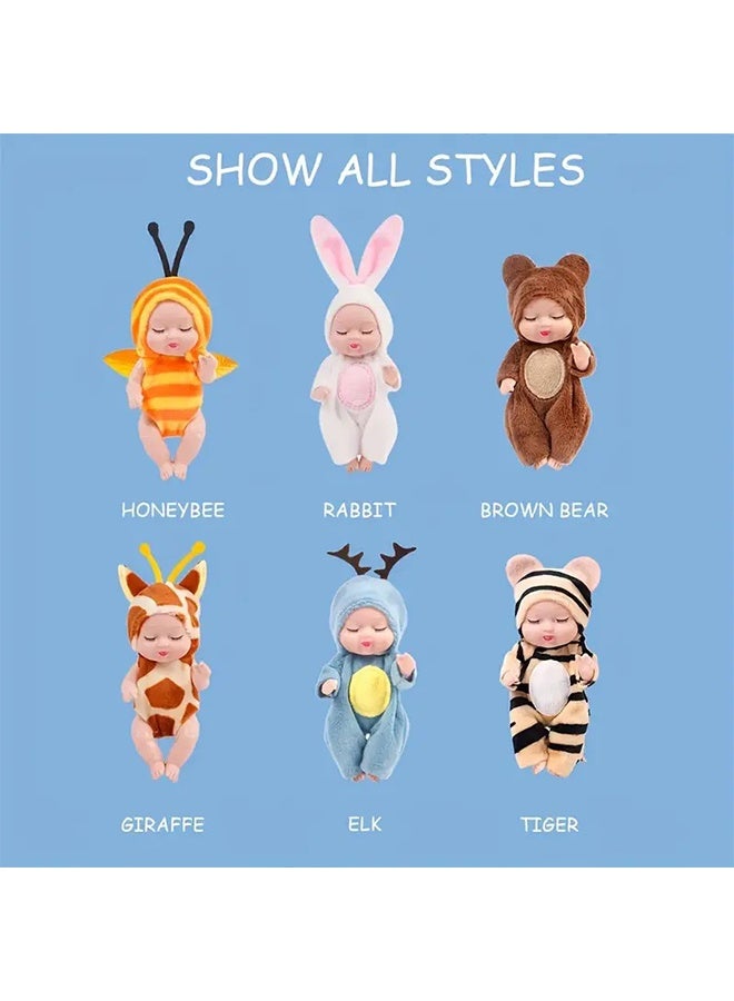 بيوينتي ﻿  إعادة الولادة مجموعة هدية دمية الطفل 6 قطع واقعية دميات الأطفال حديثي الولادة الحيوية وزنها مع بنات دمية السيليكون الناعمة مع ملابس دمية لعبة فاخرة اكسسوارات لسن 3+ - Image 2