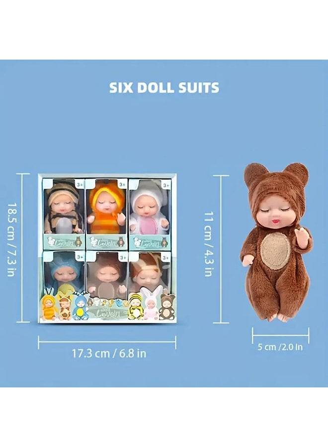 بيوينتي ﻿  إعادة الولادة مجموعة هدية دمية الطفل 6 قطع واقعية دميات الأطفال حديثي الولادة الحيوية وزنها مع بنات دمية السيليكون الناعمة مع ملابس دمية لعبة فاخرة اكسسوارات لسن 3+ - Image 3