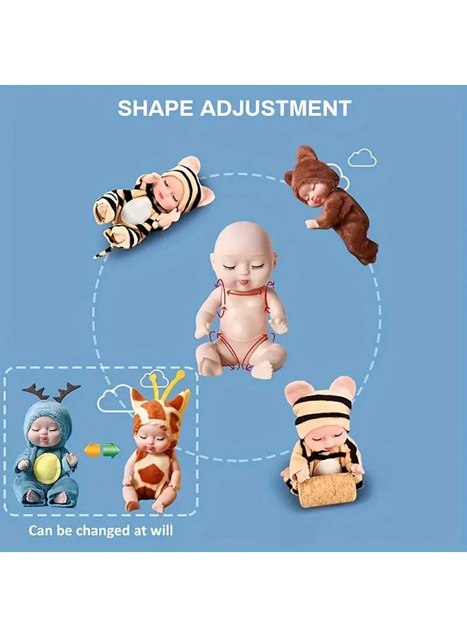 بيوينتي ﻿  إعادة الولادة مجموعة هدية دمية الطفل 6 قطع واقعية دميات الأطفال حديثي الولادة الحيوية وزنها مع بنات دمية السيليكون الناعمة مع ملابس دمية لعبة فاخرة اكسسوارات لسن 3+ - Image 5