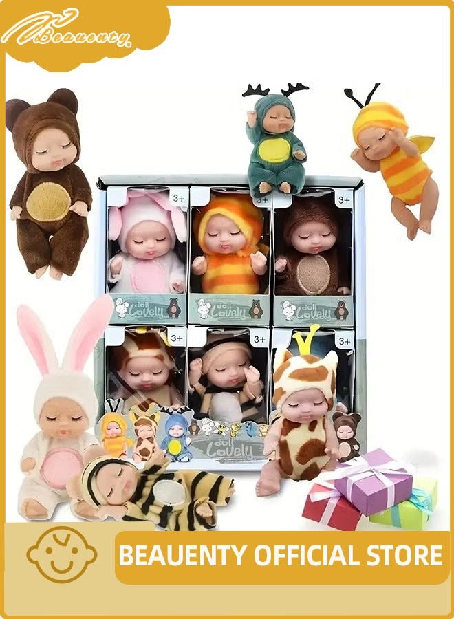 بيوينتي ﻿  إعادة الولادة مجموعة هدية دمية الطفل 6 قطع واقعية دميات الأطفال حديثي الولادة الحيوية وزنها مع بنات دمية السيليكون الناعمة مع ملابس دمية لعبة فاخرة اكسسوارات لسن 3+ - Image 1