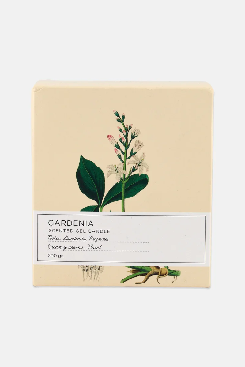 Muy Mucho Gardenia Scented Gel Candle, Beige